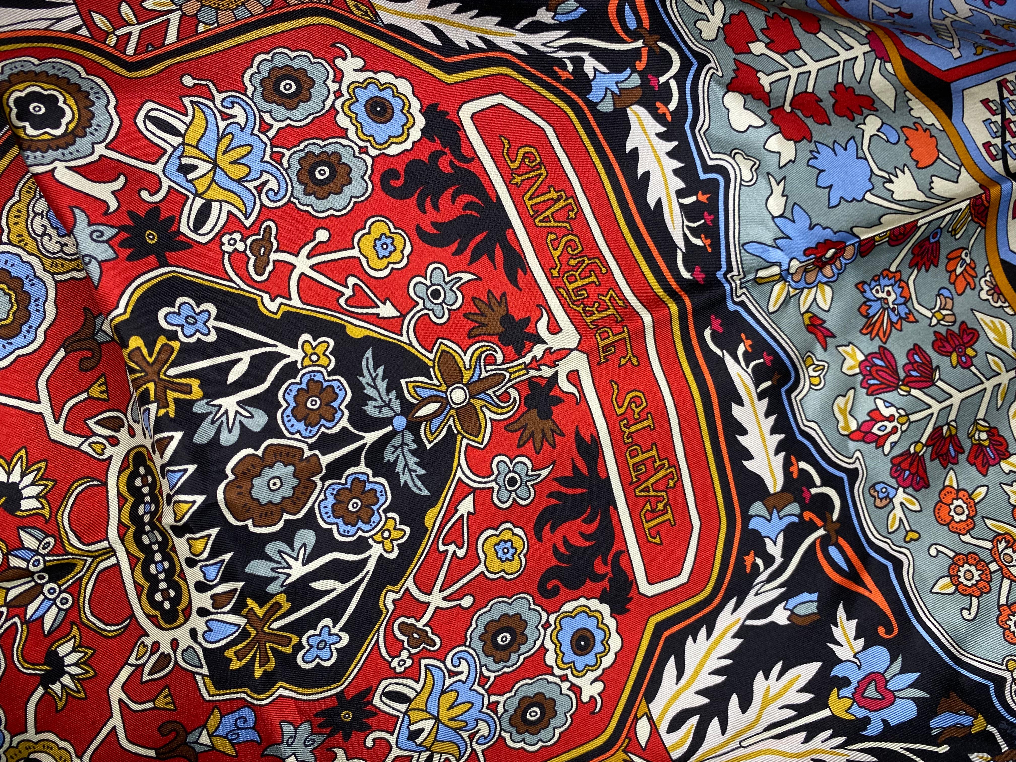 Femenino o masculino Hermes Tapis Persans Silk Shawl - 135cm en venta