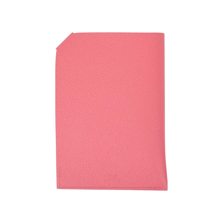 Hermes Tarmac Passport Holder Rose Azalee Pink Epsom Leather at 1stDibs