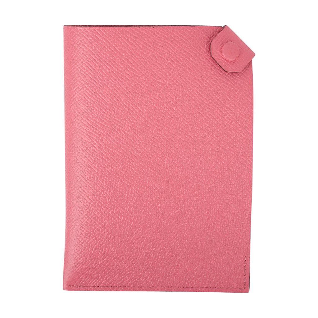 Hermes Tarmac Passport Holder Rose Azalee Pink Epsom Leather
