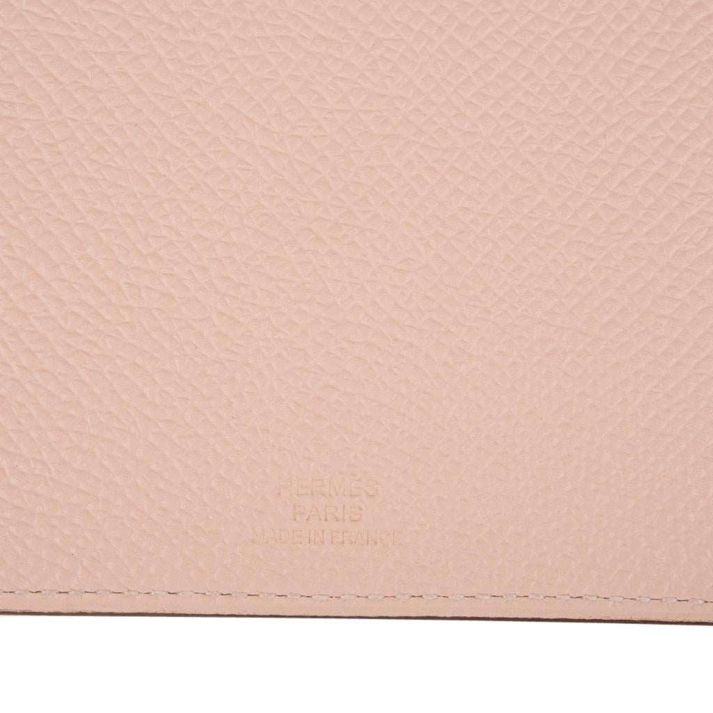 Hermes Tarmac Passport Holder Rose Eglantine Epsom Rose Jaipur Snap 4
