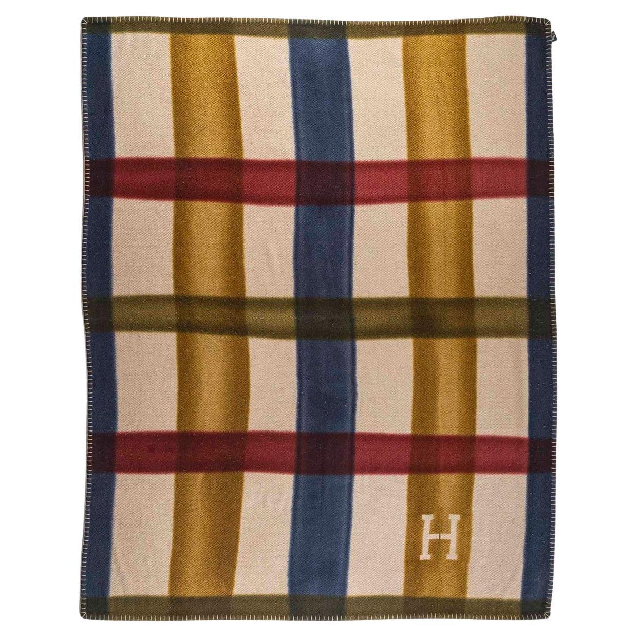 HERMES: “Tartan Dye” Cashmere Throw