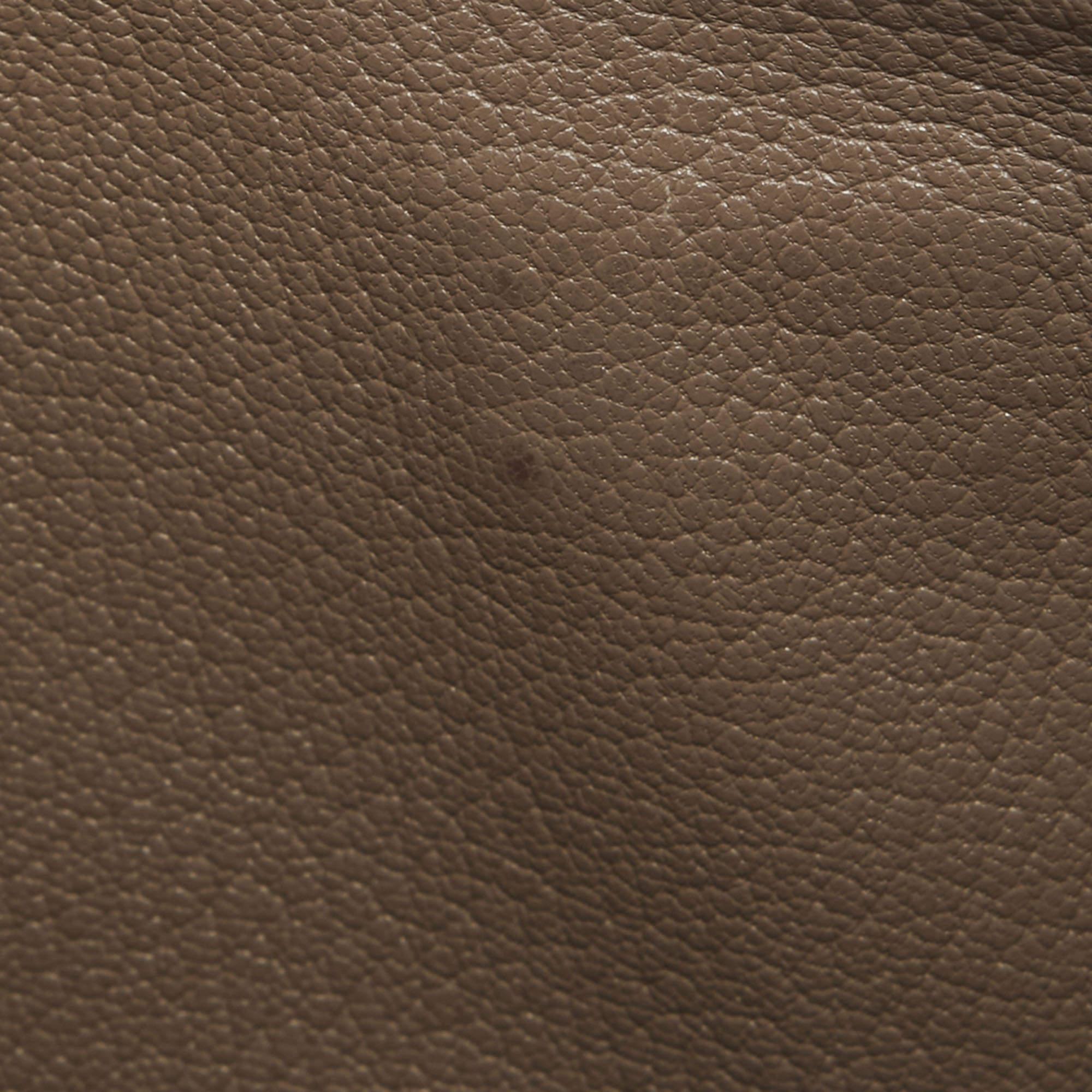 Hermes Taupe Chevre Leather Kelly Classic Wallet For Sale 2