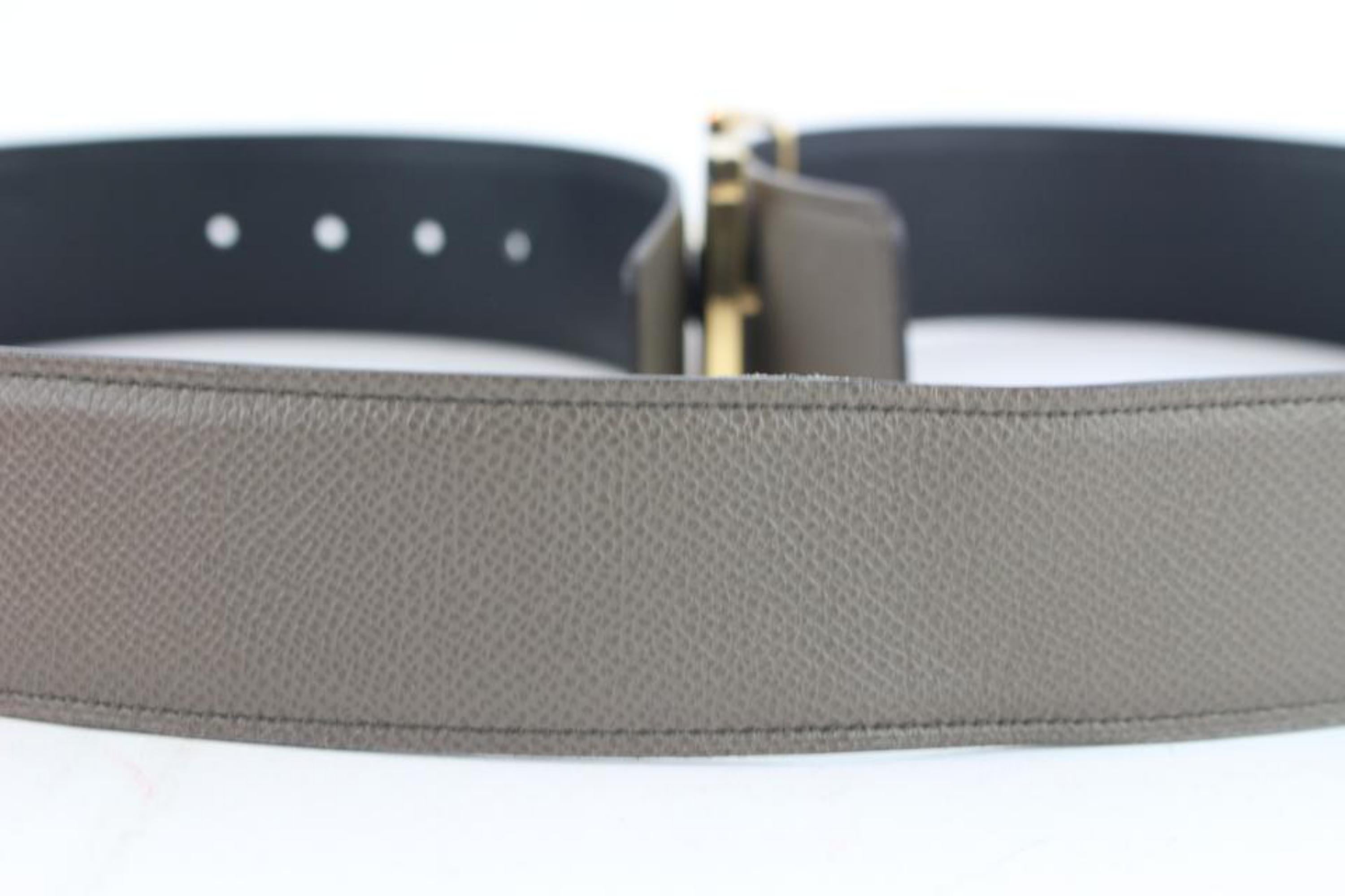 Hermès Taupe Gold 42mm Reversible H Logo Kit 11hz1126 Belt In Excellent Condition For Sale In Forest Hills, NY