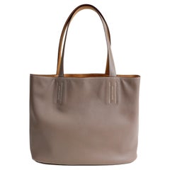 Hermès Taupe Gold Swift Leather Reversible Tote
