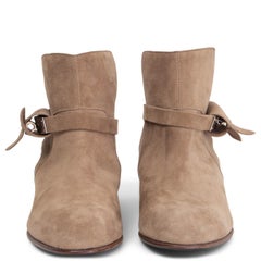 HERMES NEO Wüsten-Stiefeletten aus taupefarbenem Wildleder 39 Marron Canelle