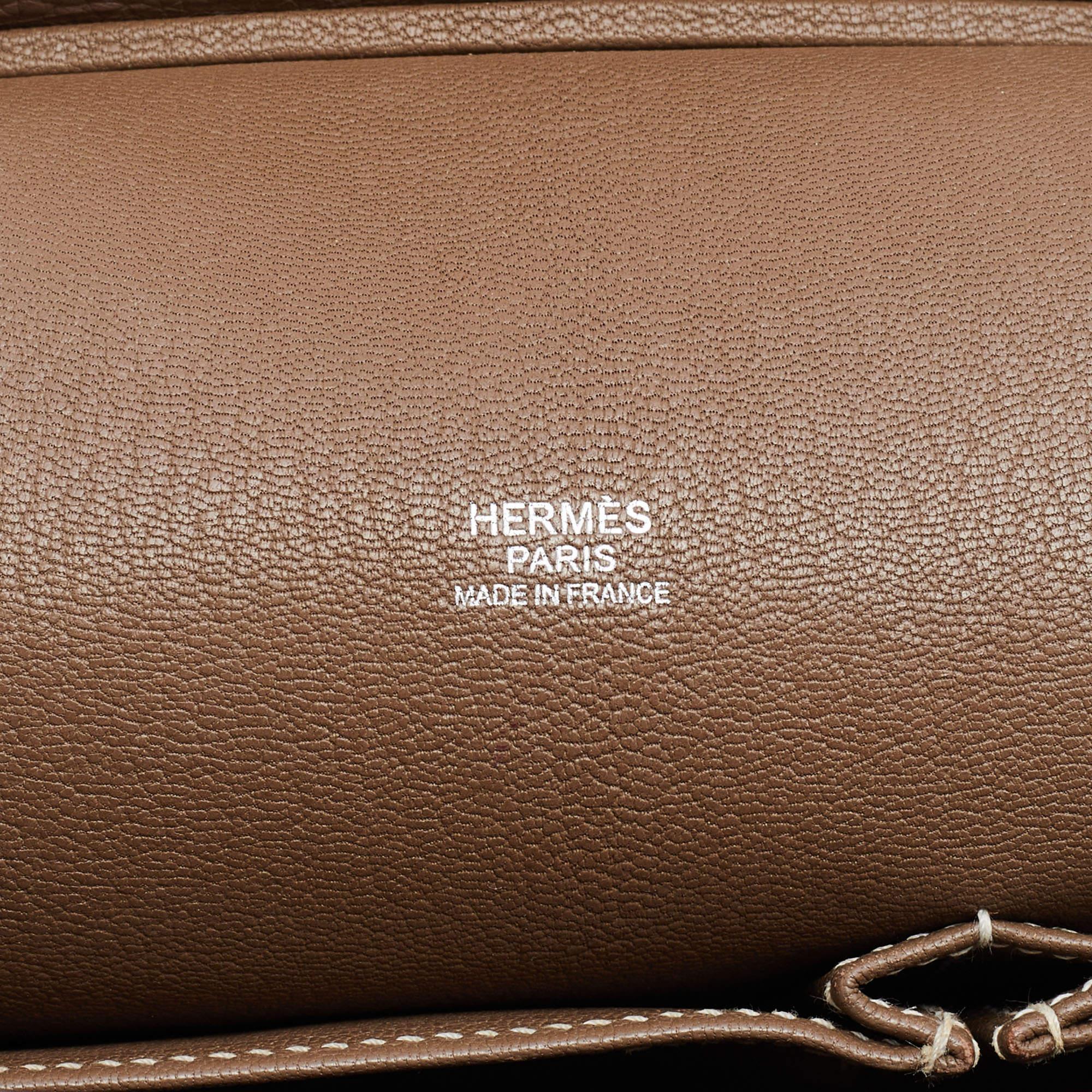 Hermes Taupe Taurillon Clemence Leather Palladium Hardware Jypsiere 31 Bag 6