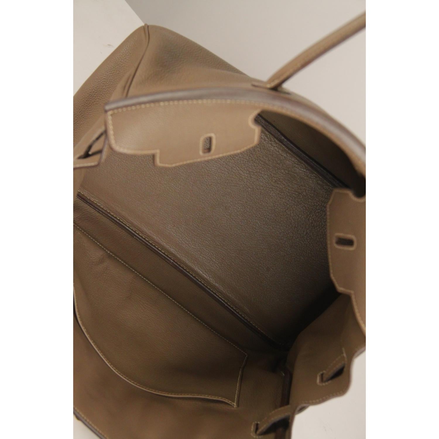 Hermes Taupe Togo Leather Birkin 35 Top Handle Bag Satchel 3