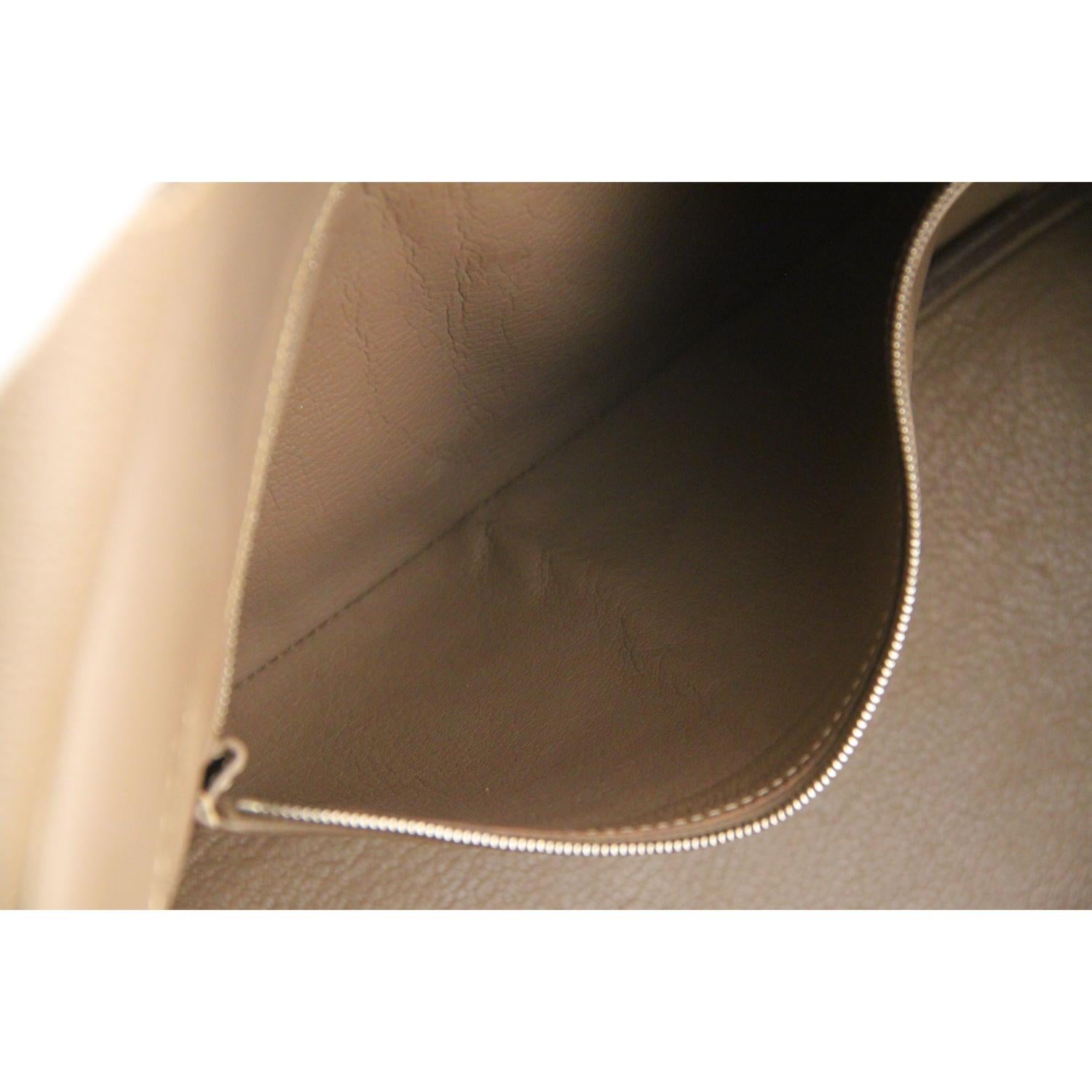 Hermes Taupe Togo Leather Birkin 35 Top Handle Bag Satchel 6