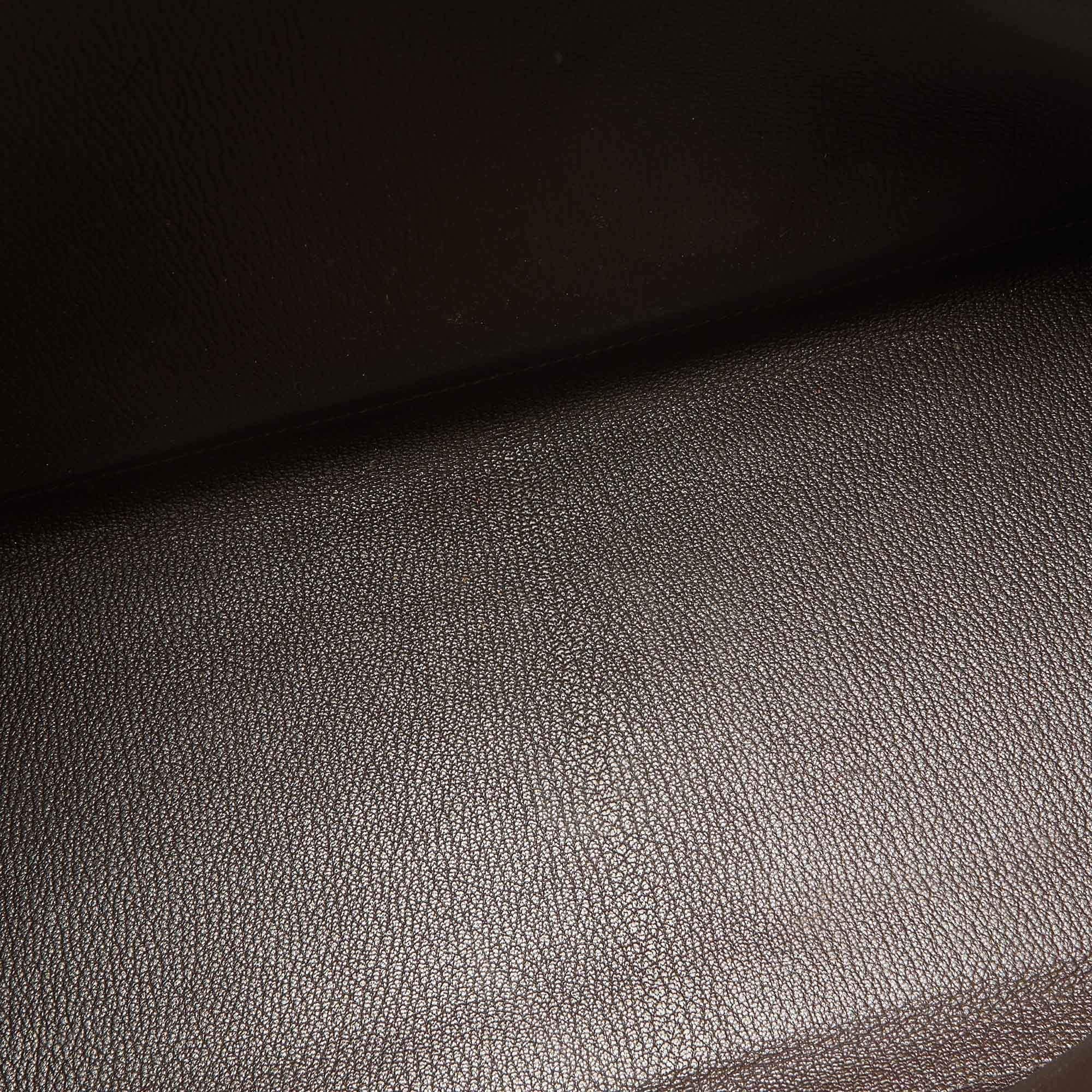 Hermes Taurillon Clemence Leather Palladium Finish Kelly Retourne 40 Bag For Sale 14