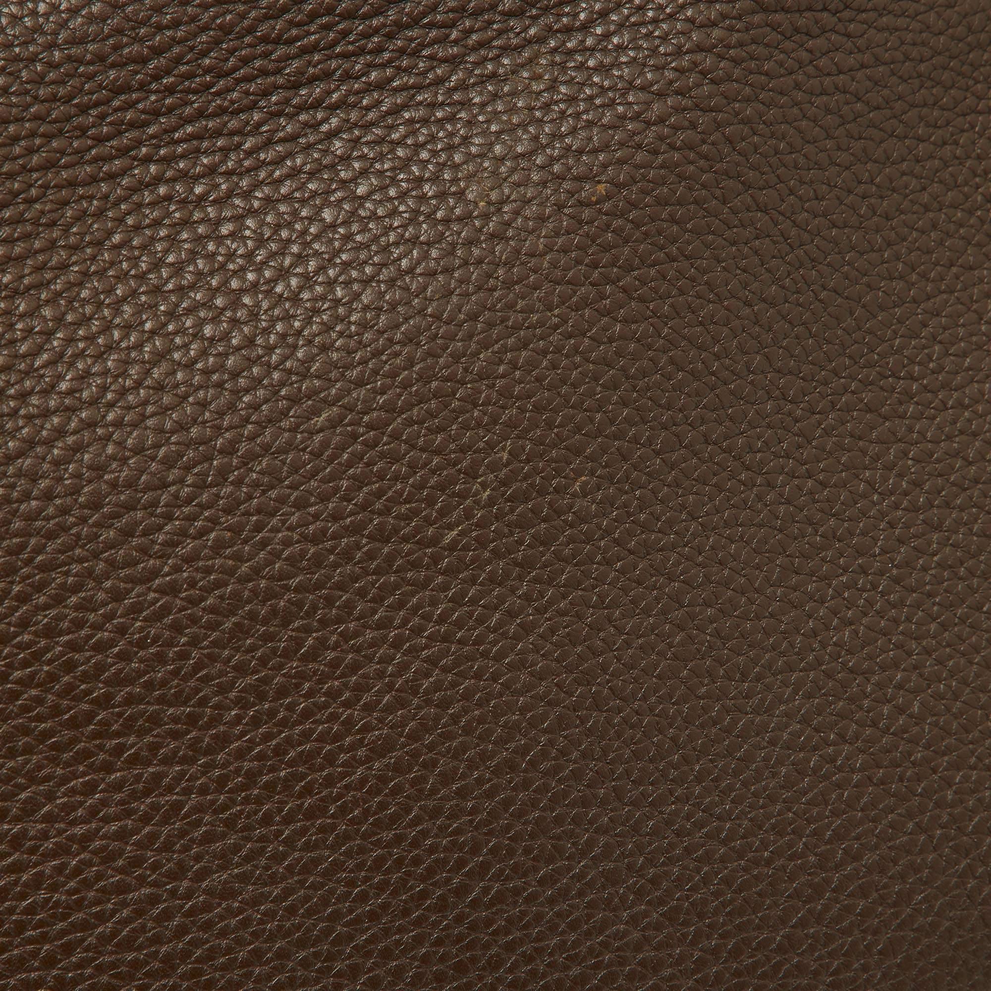 Hermes Taurillon Clemence Leather Palladium Finish Kelly Retourne 40 Bag For Sale 4