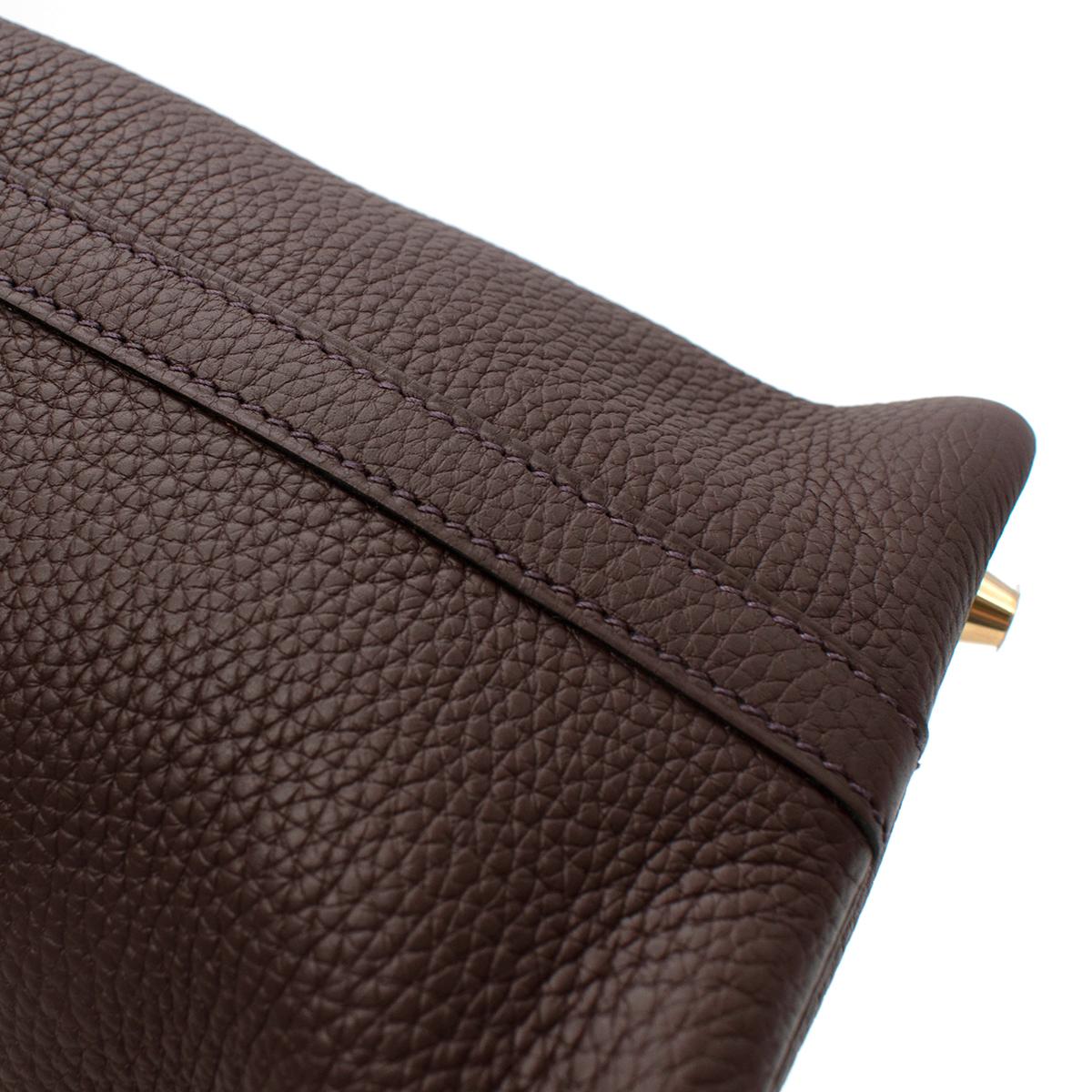 Hermes Taurillon Clemence Rouge Sellier Picotin Lock 18 GHW For Sale 3