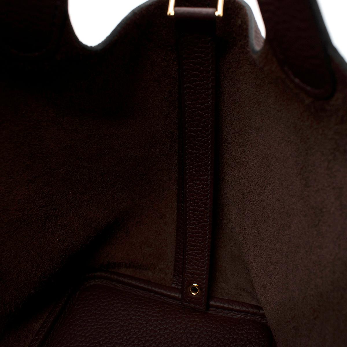 Hermes Taurillon Clemence Rouge Sellier Picotin Lock 18 GHW For Sale 2