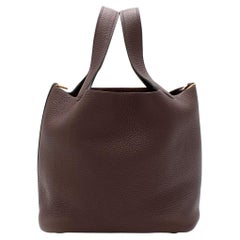 Hermes Taurillon Clemence Rouge Sellier Picotin Schloss 18 GHW