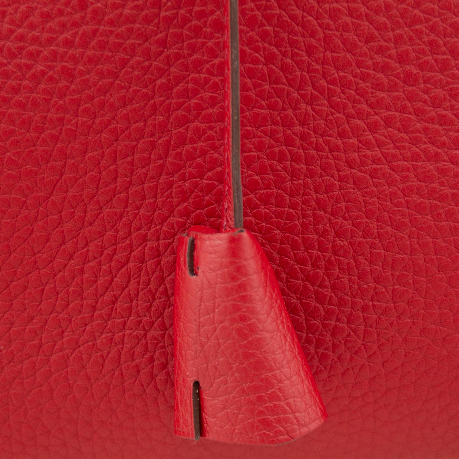 Hermes Taurillon Novillo Victoria II 35 in Rouge Garance 3