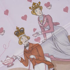 Hermes Tea Time Rose Pale and Beige Silk Scarf 70