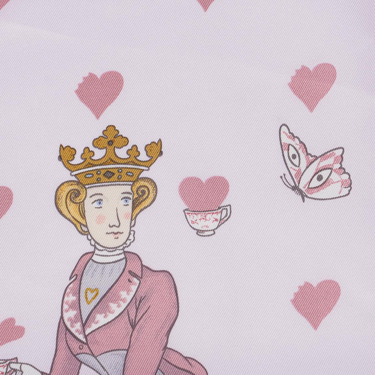 Hermes Tea Time Rose Pale and Beige Silk Scarf 70 For Sale 2