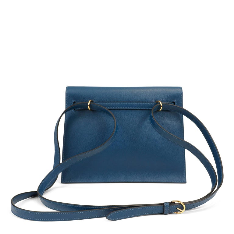 Hermès Teal Blue Evercolor Kelly Danse II Crossbody Waist Bag For Sale at  1stDibs