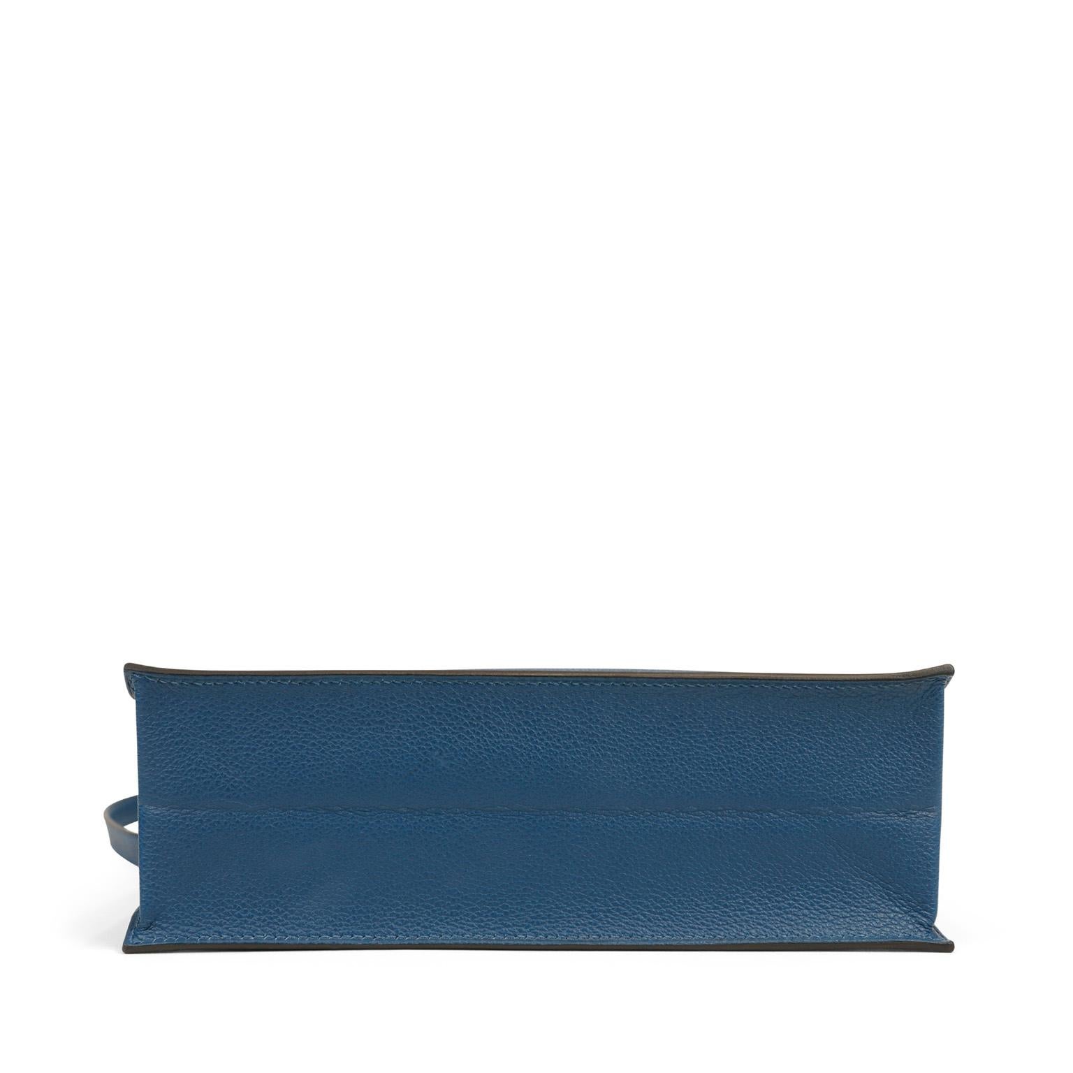 Hermès Teal Blue Evercolor Kelly Danse II Crossbody Waist Bag In New Condition For Sale In Palm Beach, FL