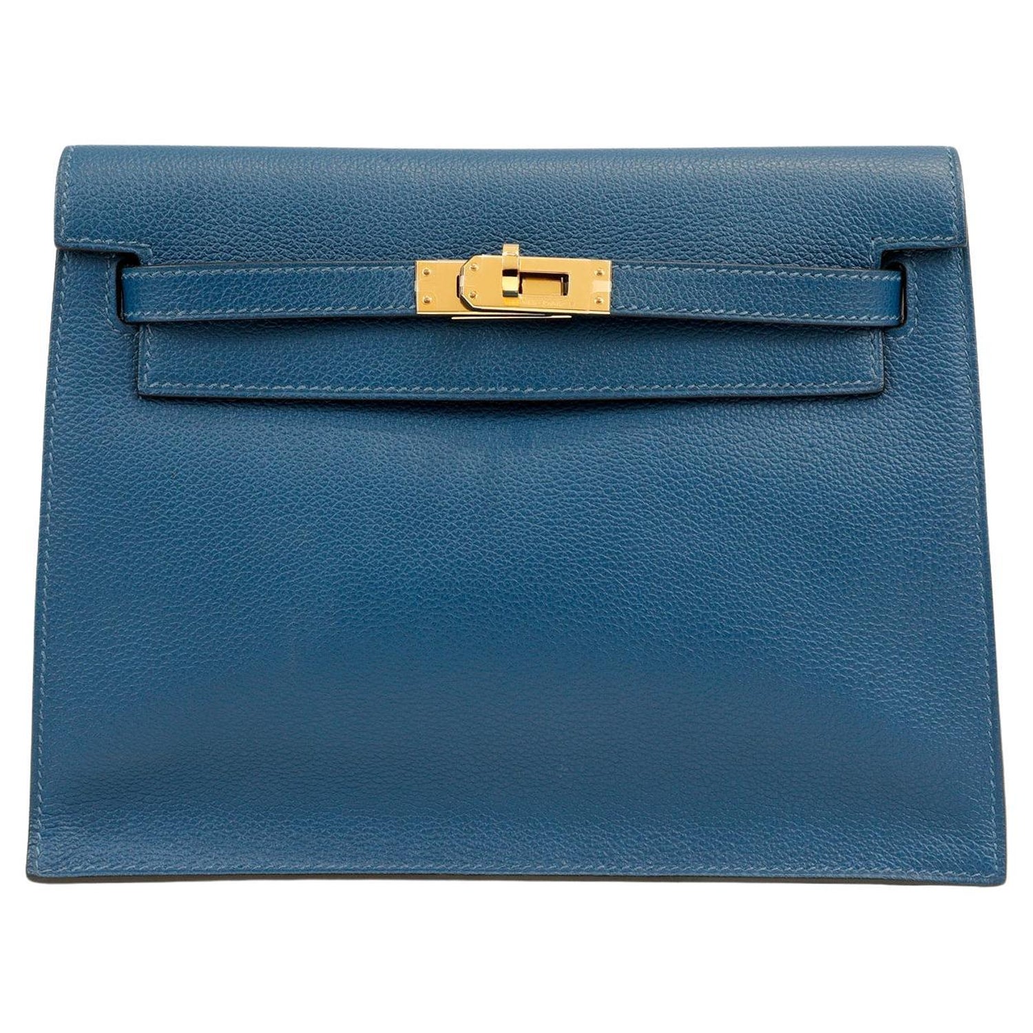 Hermès Teal Blue Evercolor Kelly Danse II Crossbody Waist Bag For Sale at  1stDibs | kelly danse bag
