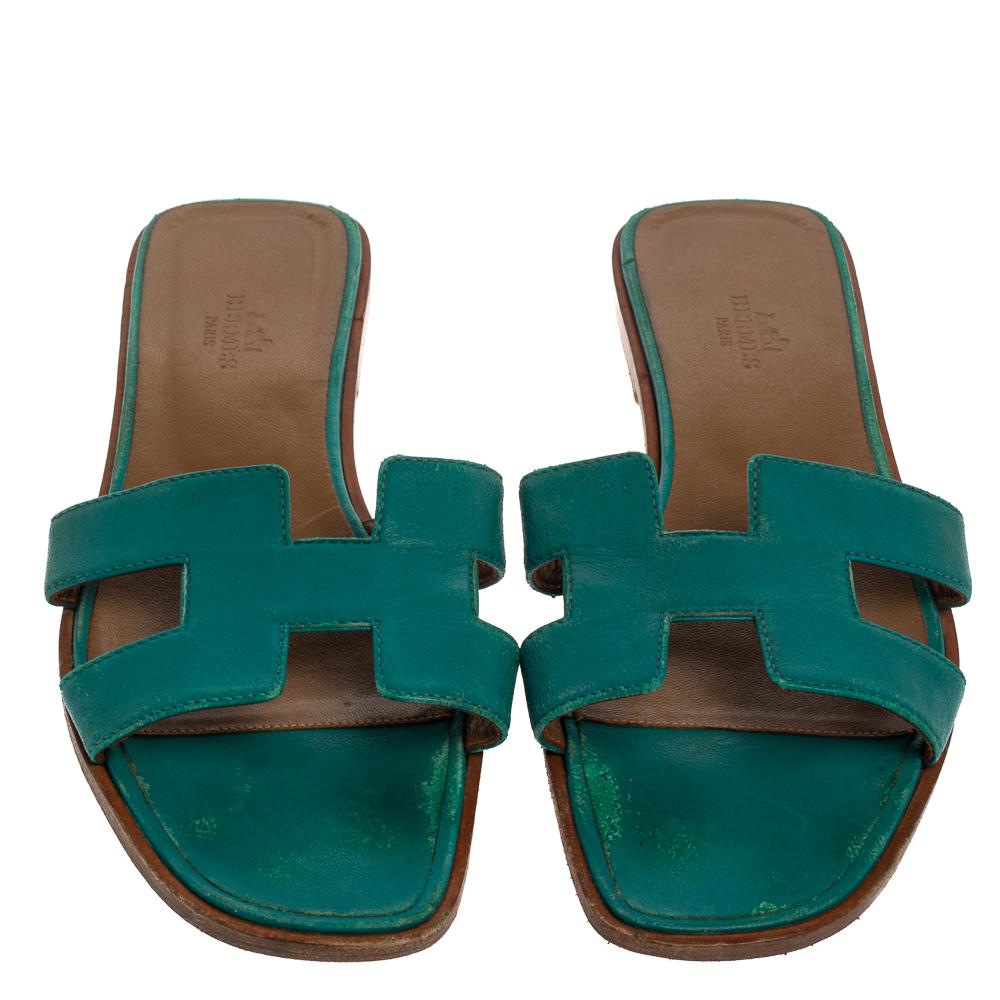 hermes slides green