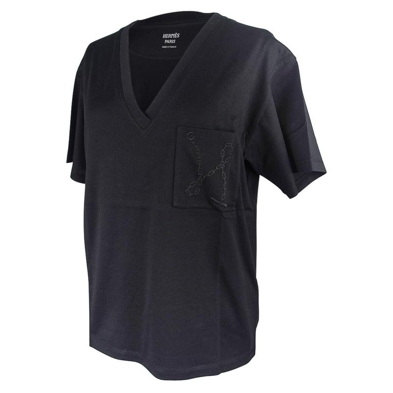 Hermes plain black shirt price clearance