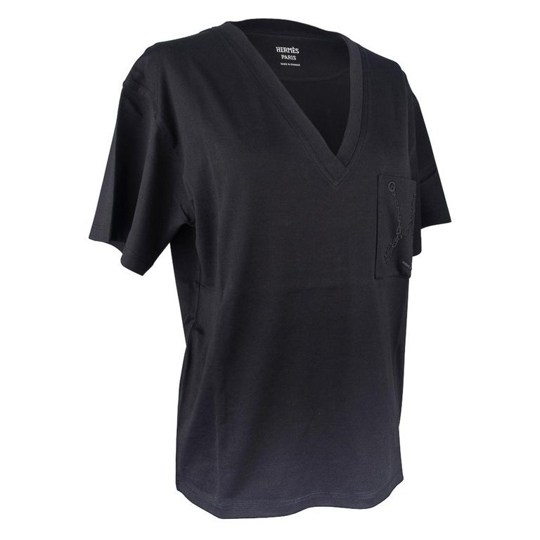 Hermes plain black shirt price clearance
