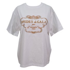 Hermes Tee Shirt White Brides De Gala Top  NEW 42