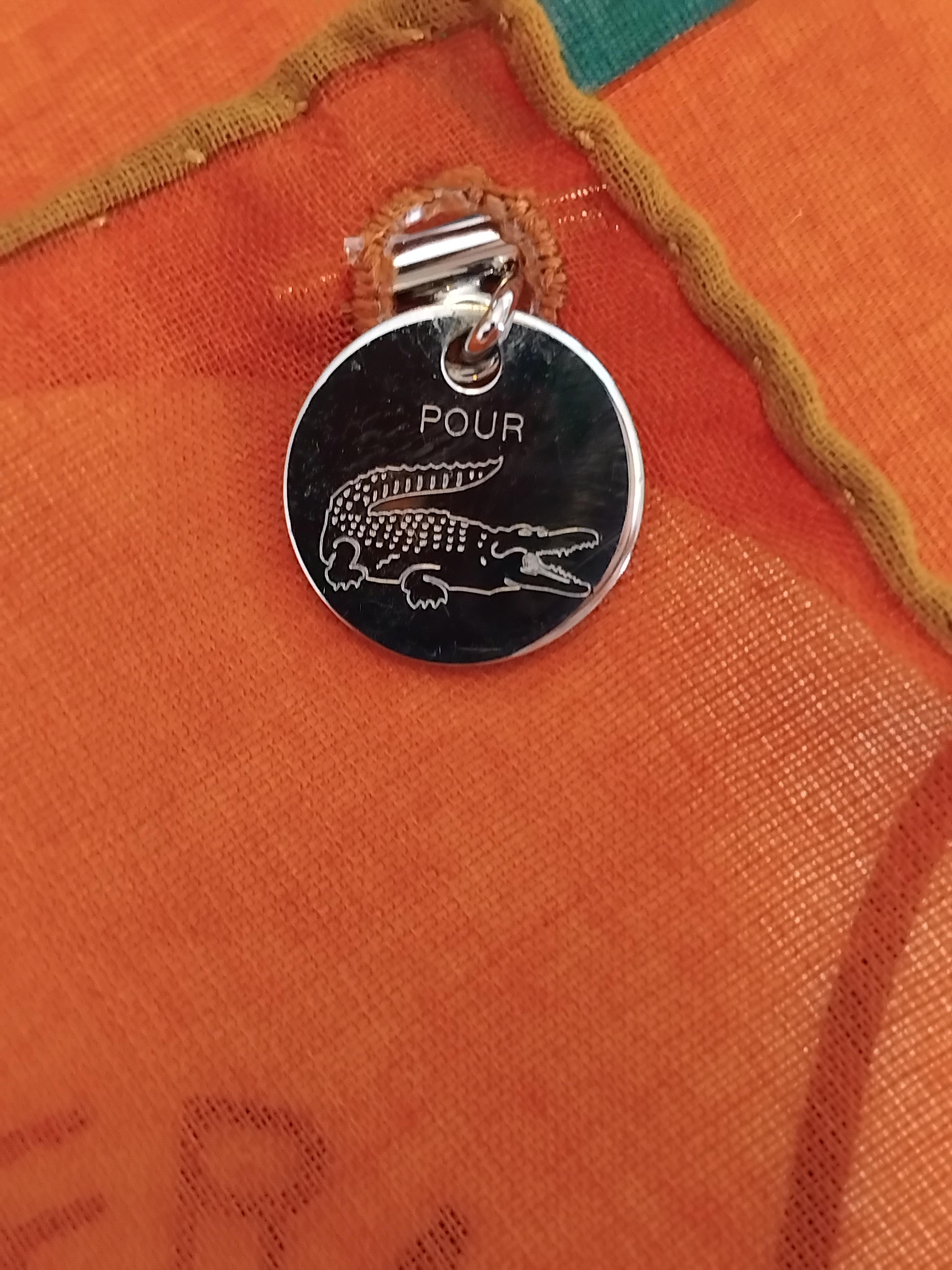Hermès Tennis 75 ans Lacoste Cotton Scarf Charm Limited Edition en vente 9