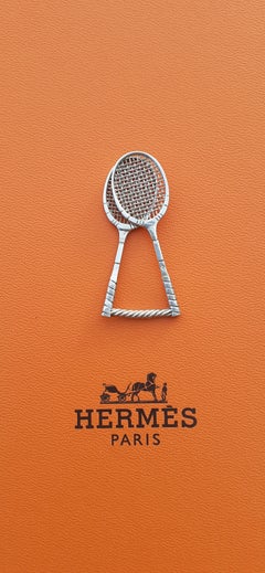 Hermès Tennis Racquets IPTA  Silver Tie Clip