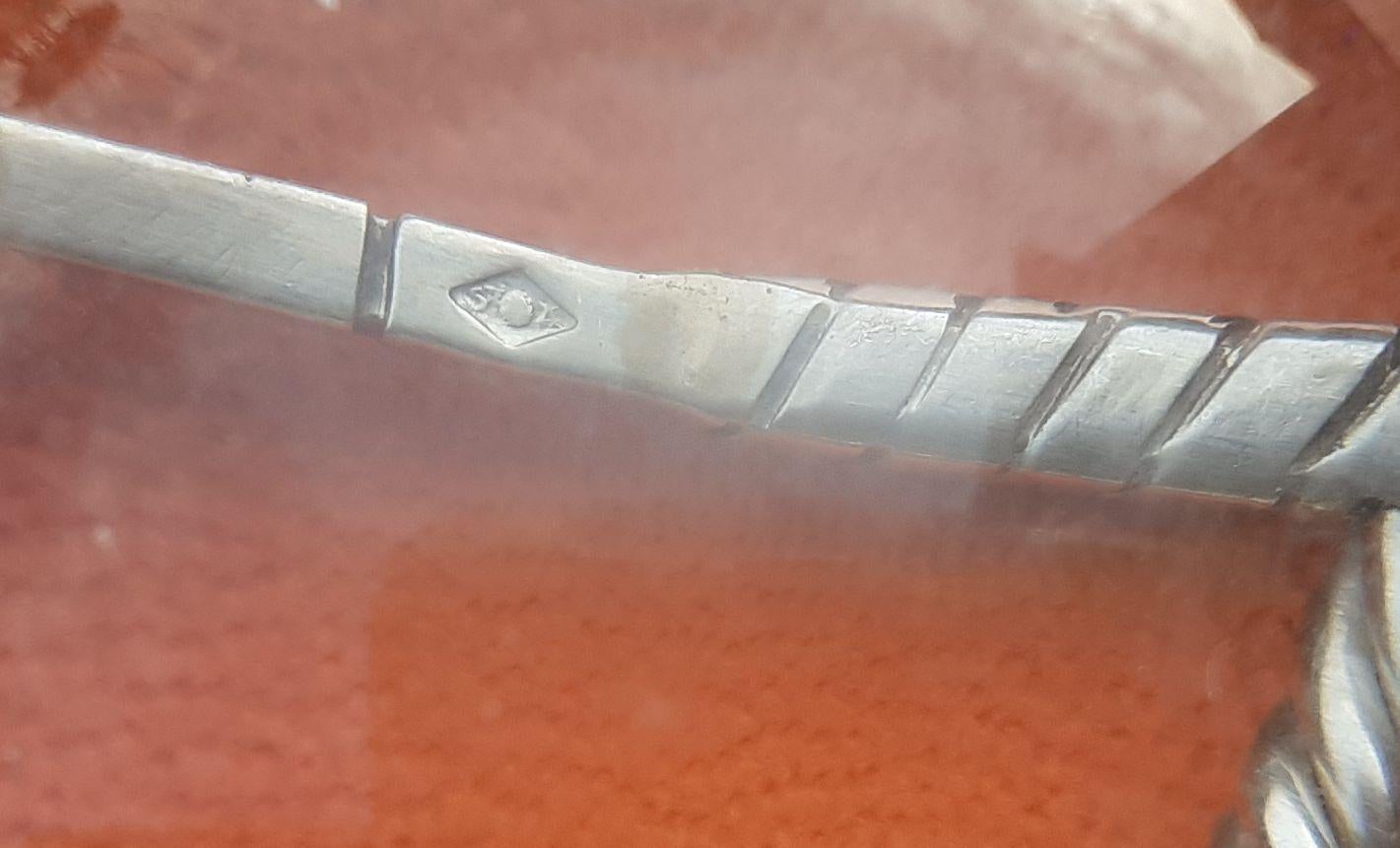 Hermès Tennis Racquets IPTA  Silver Tie Clip For Sale 1