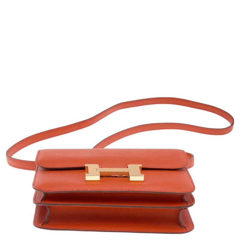 Hermés Terre Battue Epsom Leather Constance 18 Bag at 1stDibs