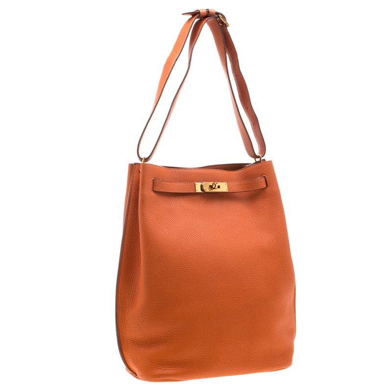 Hermes Terre Battue Togo Leather So Kelly 26 Bag In Good Condition In Dubai, Al Qouz 2