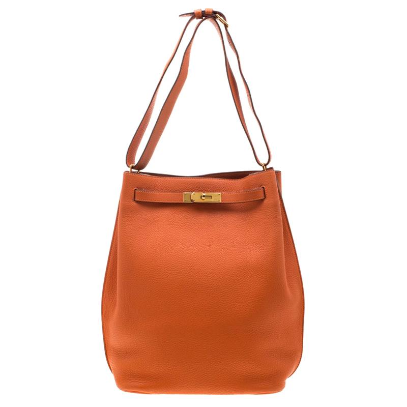 Hermes Terre Battue Togo Leather So Kelly 26 Bag