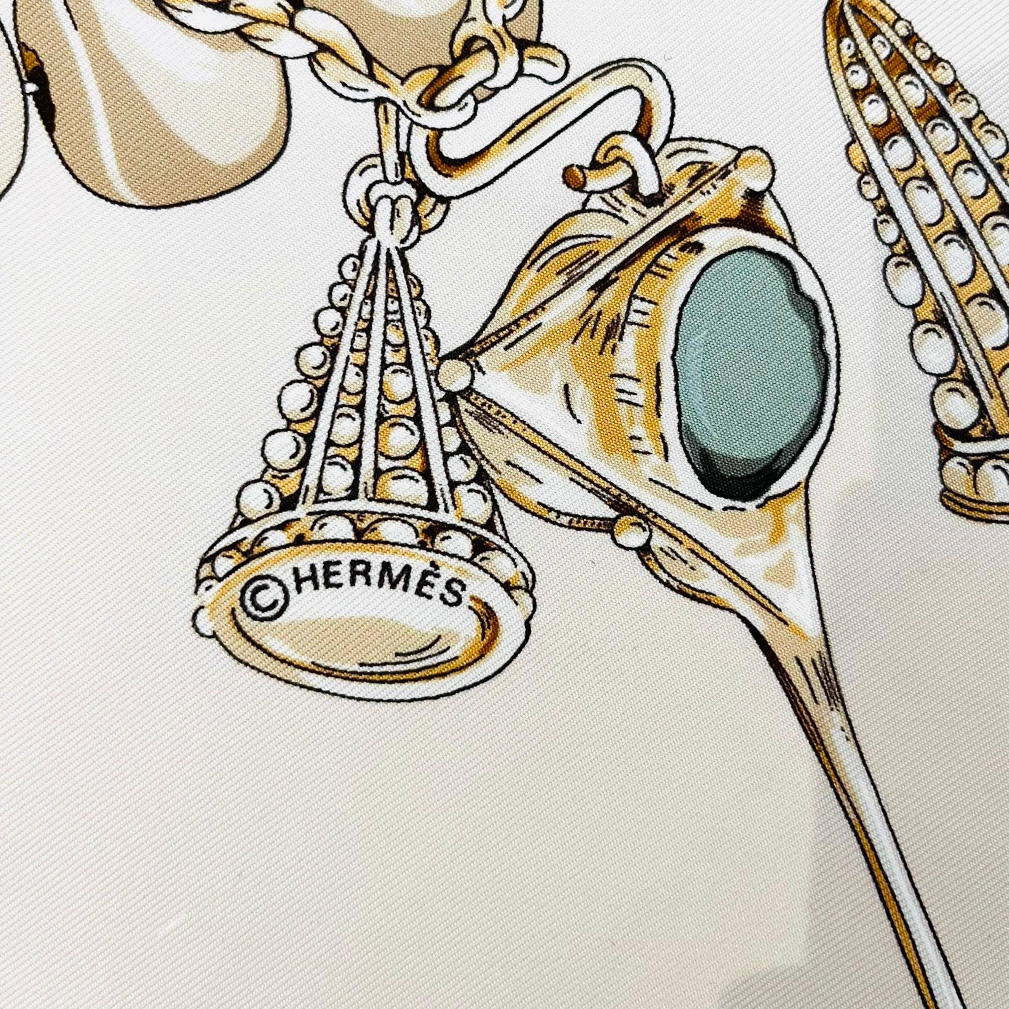 Hermes Terres Precieuses Silk Scarf In Excellent Condition In London, GB
