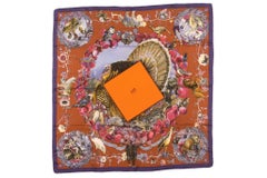 Hermès Texas Wildlife Silk Scarf W Box