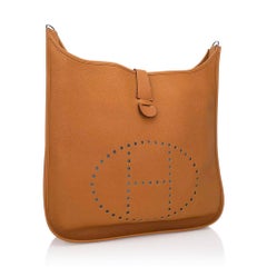 Hermes TGM Evelyne Bag Sesame Clemence Leather Palladium Hardware