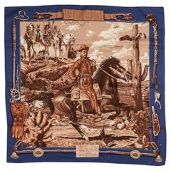 Used Hermes The Pony Express Scarf Rare Color 