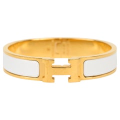 Hermès Thin Clic Clac H Enamel Bracelet