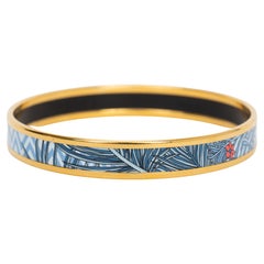 Bracelet bleu en émail fin Hermes