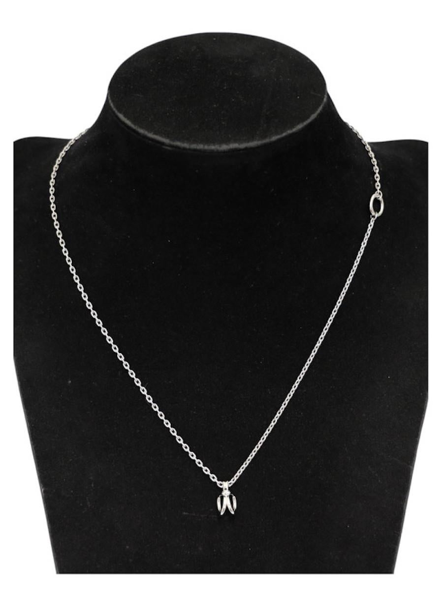 Hermès collana sottile in argento in vendita 1