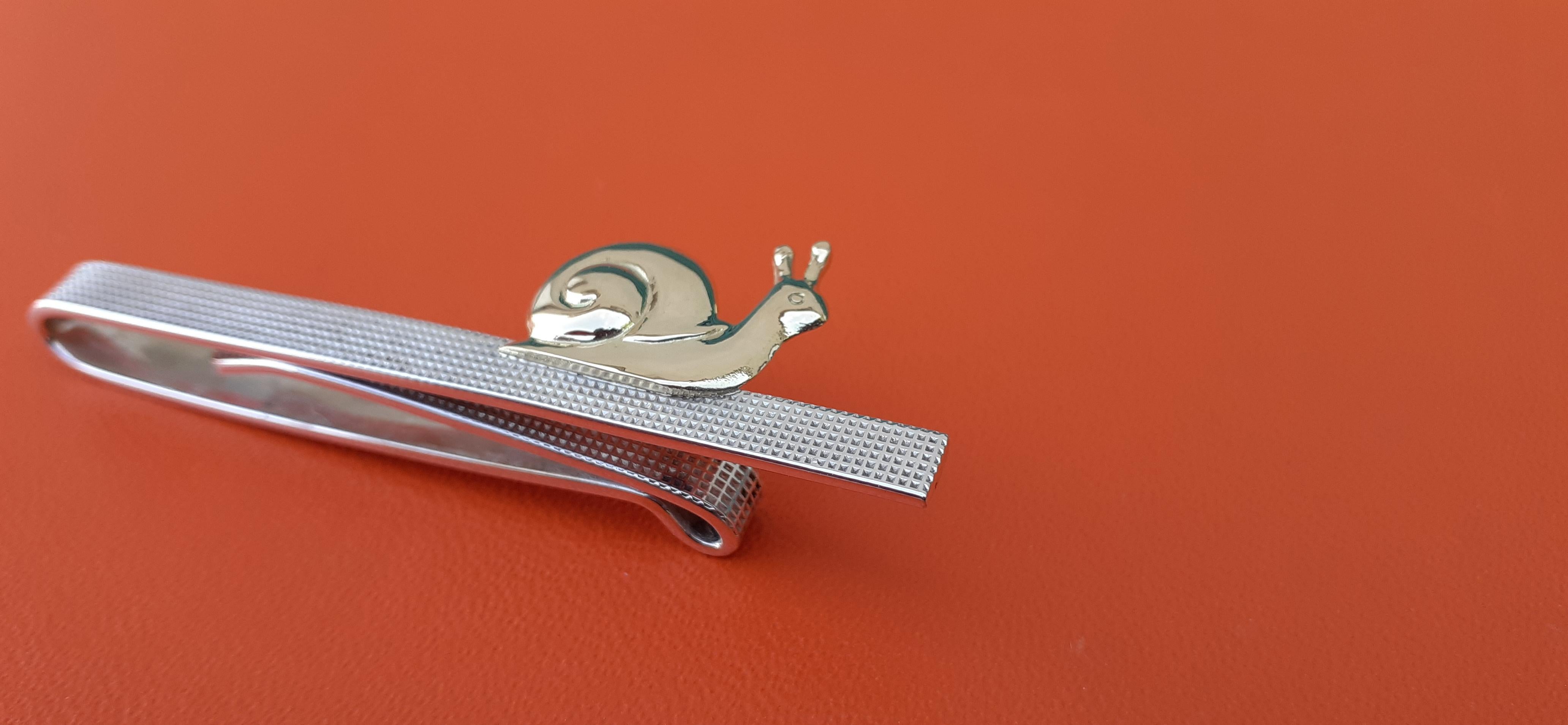 Hermès Tie Clip Snail Silver Vermeil 7