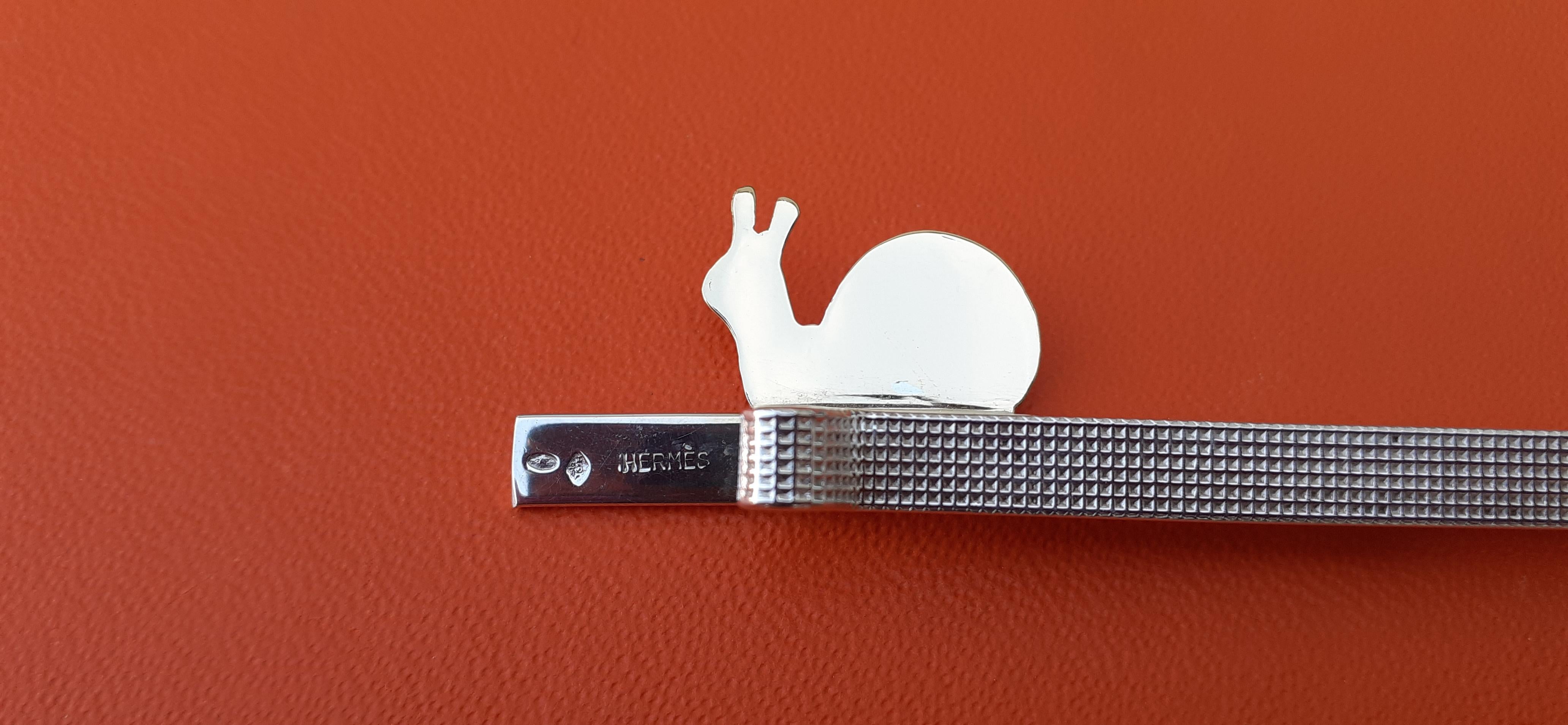 Hermès Tie Clip Snail Silver Vermeil 10