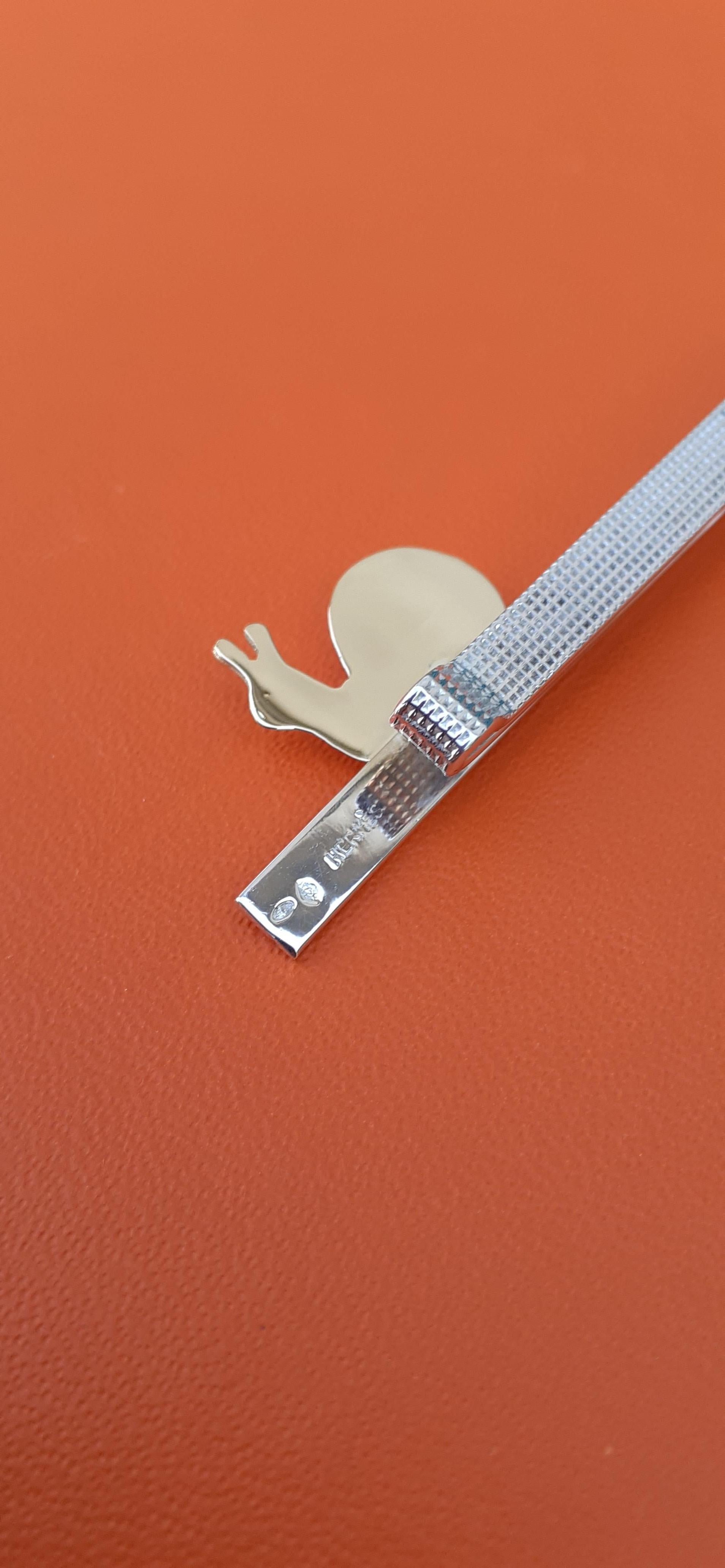 Hermès Tie Clip Snail Silver Vermeil 11