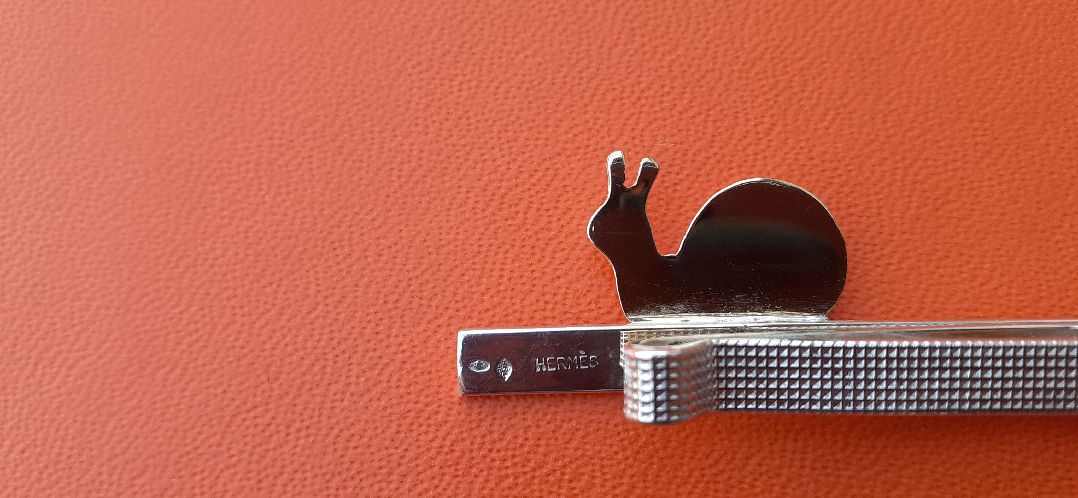 Hermès Tie Clip Snail Silver Vermeil 12