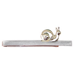 Hermès Tie Clip Snail Silver Vermeil