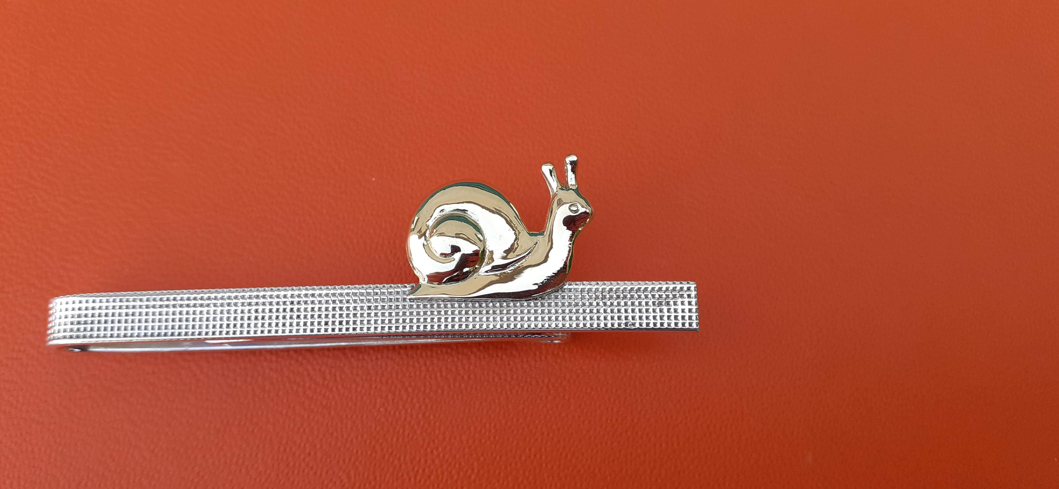 Hermès Tie Clip Snail Silver Vermeil 3