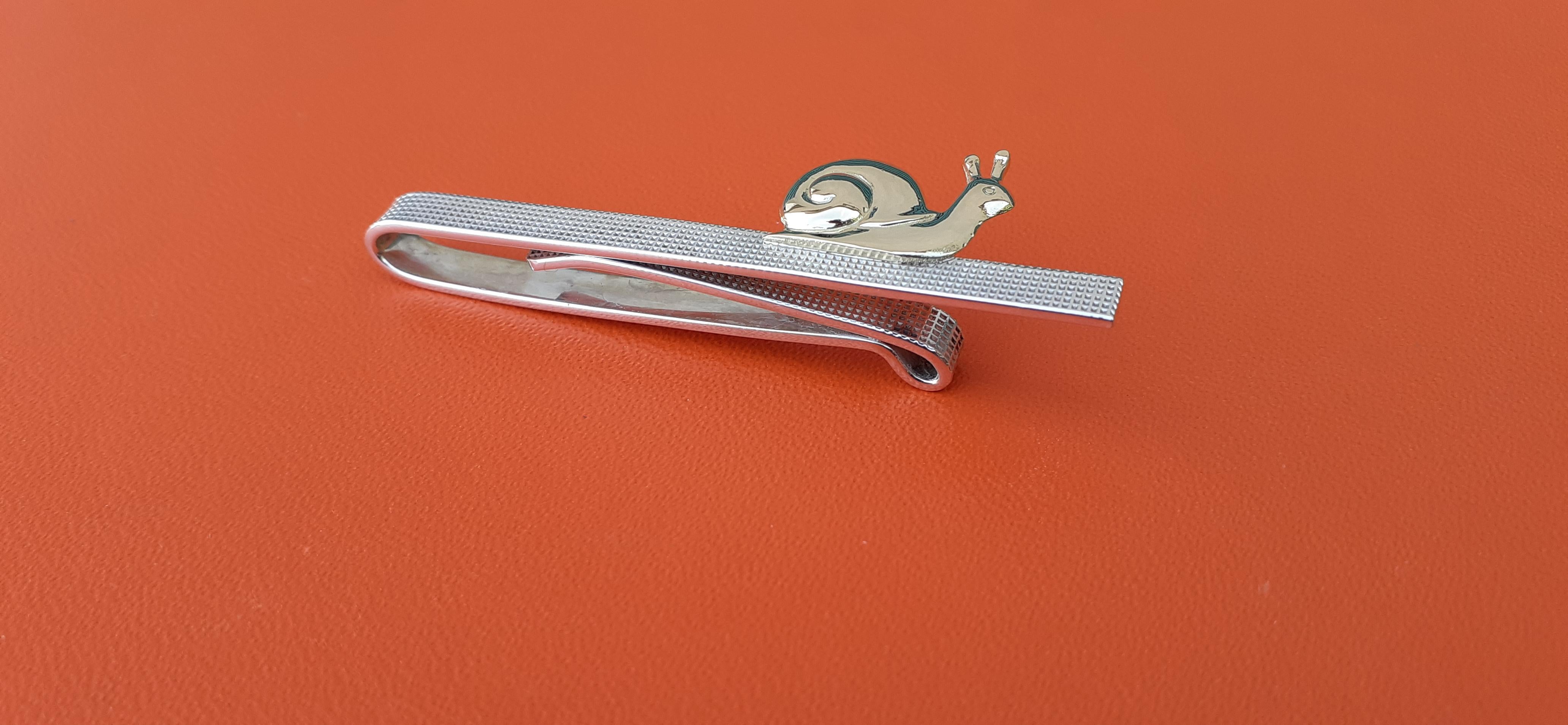 Hermès Tie Clip Snail Silver Vermeil 4