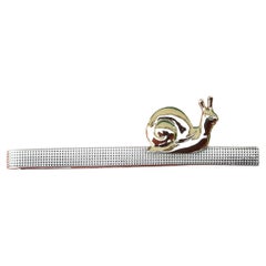 Hermès Tie Clip Snail Silver Vermeil