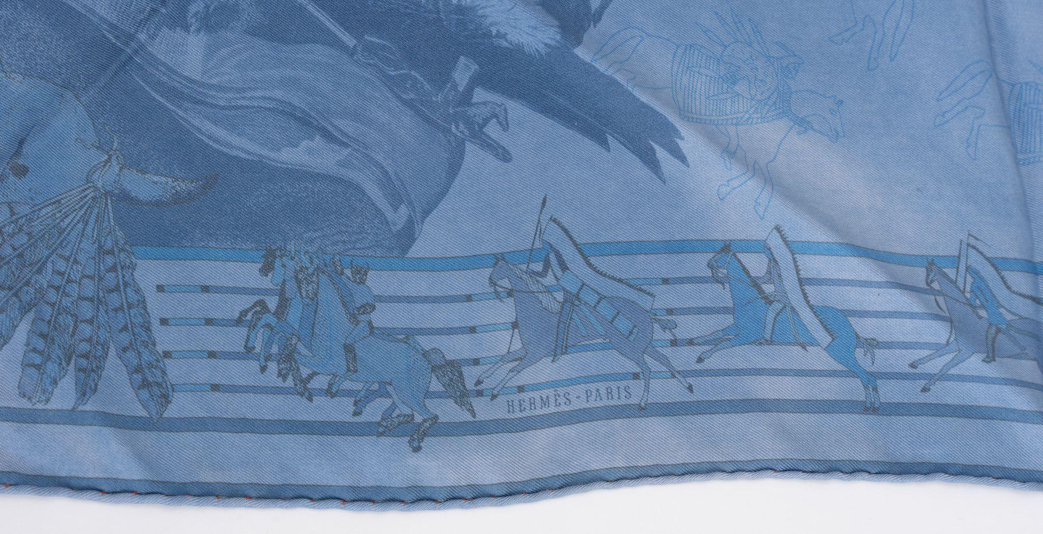 Hermès Tie Dye LIm.Ed. Panee Blue Scarf In Excellent Condition In West Hollywood, CA