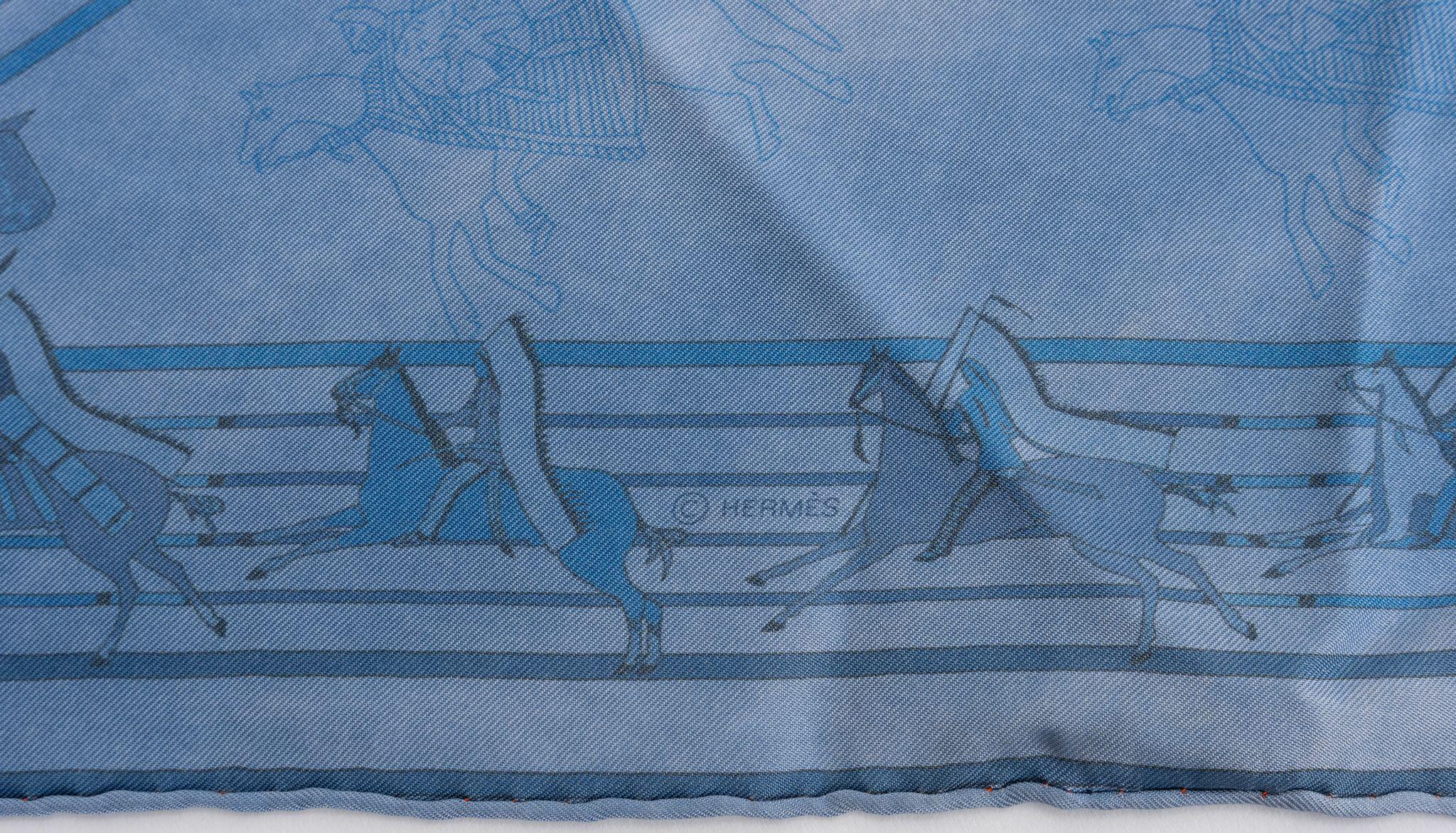 Women's or Men's Hermès Tie Dye LIm.Ed. Panee Blue Scarf